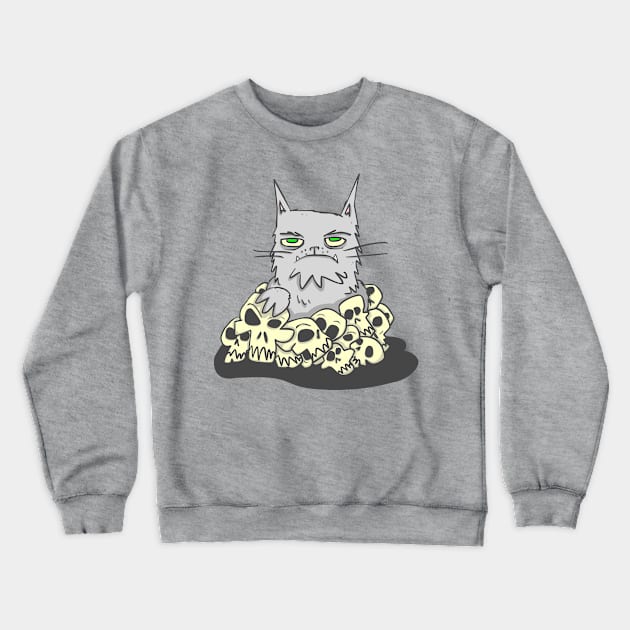 deathcat Crewneck Sweatshirt by revjosh